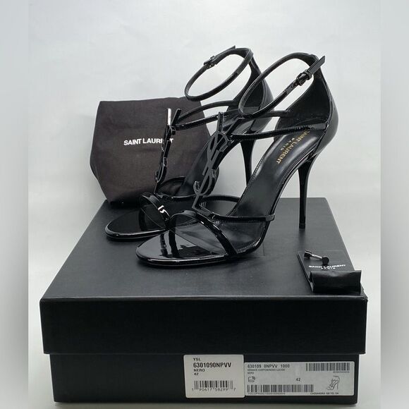 Saint Laurent Cassandra Leather Sandals size 42 - Picture 13 of 16